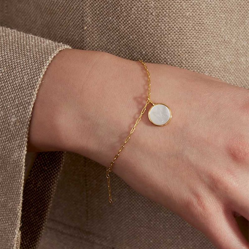 Square Link Bracelet (Gold Plated) 